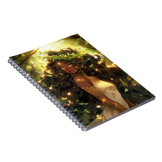 Forest Elf American Black Fantasy Art Notizblock (Rechte Seite)