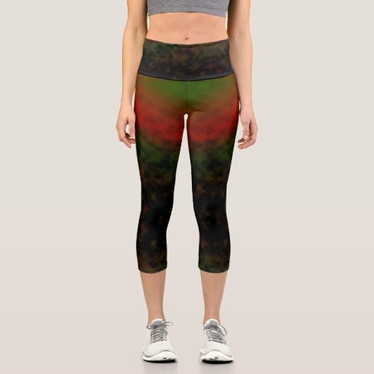 Forest Ember Glow Capri Leggings (Vorderseite)