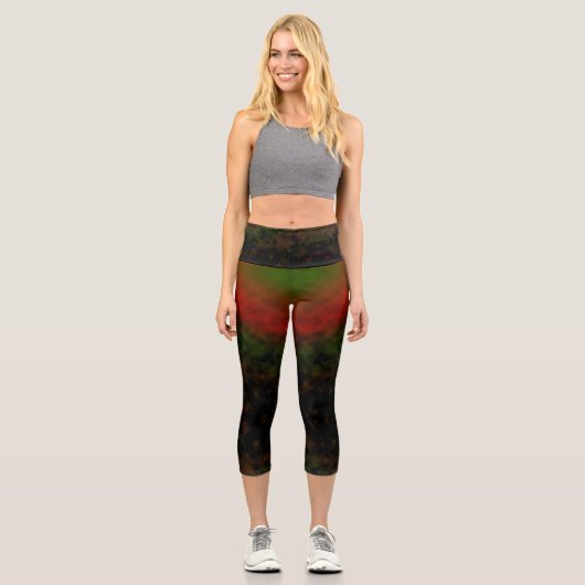 Forest Ember Glow Capri Leggings (Vorderseite)