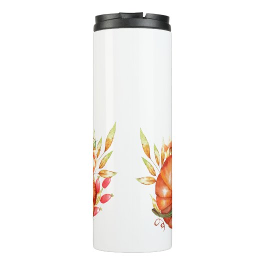 Forest Fairy & Autumn Pumpkin Bouquet Thermosbecher (Rückseite)