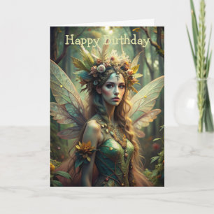 Forest Fairy Birthday Card Karte