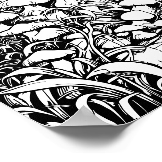 Forest Fairy House Fantasy Coloring Poster (Ecke)