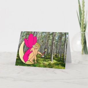 Forest Fairy Lady Grußkarte Karte