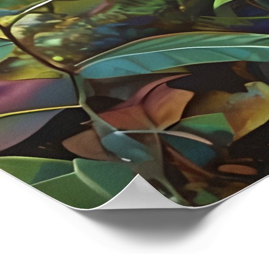 Forest Fairy Princess on Toadstool - Whimsistische Poster (Ecke)