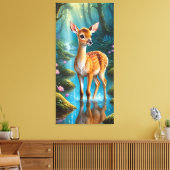 Forest Fawn Leinwanddruck (Insitu (Wohnzimmer))