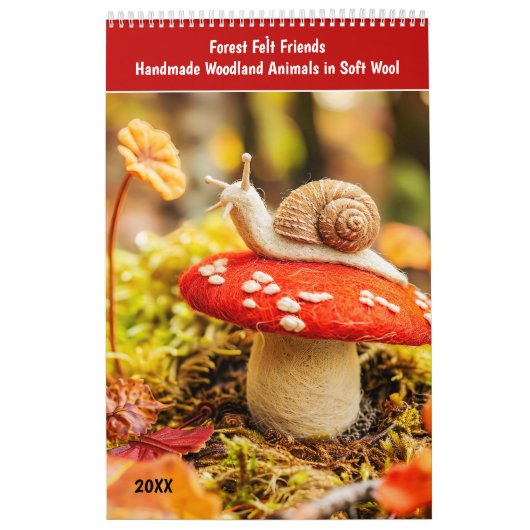 Forest Felt Friends 2026 Calendar – Handmade Woodl Kalender (Titelbild)