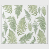 Forest Fern Fronds Vintage Vegetation Botanischer Geschenkpapier (Flach)