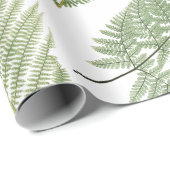 Forest Fern Fronds Vintage Vegetation Botanischer Geschenkpapier (Rolleneckpunkt)