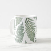 Forest Fern Fronds Vintage Vegetation Botanischer Kaffeetasse (Vorderseite Links)