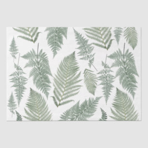 Forest Fern Fronds Vintage Vegetation Botanischer Seidenpapier