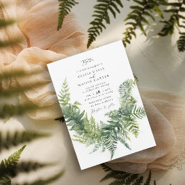 Forest Fern Mountain Woodland Chic Elegante Hochze Einladung