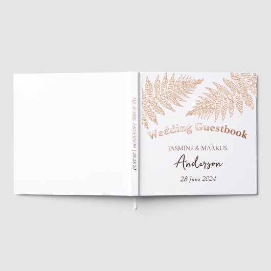 Forest Ferns Outdoor Wedding Gästebuch (Voll)