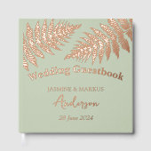 Forest  Ferns Outdoors Wedding Gästebuch (Vorderseite)
