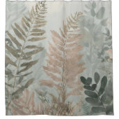 Forest Ferns Pastel Shower Curtain Duschvorhang (Vorderseite)
