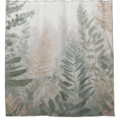 Forest Ferns Pastel Shower Curtain Duschvorhang (Vorderseite)