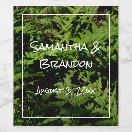 Forest Floor Ferns Weinetikett (Einzelnes Label)