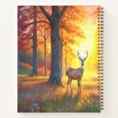 Forest Flowers and Deer Colorful Art Notizblock (Rückseite)