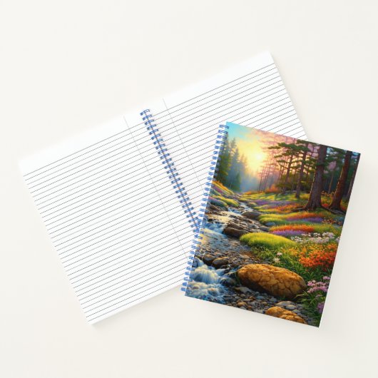 Forest Flowers Colorful Art Notizblock (Innenseite)