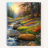 Forest Flowers Colorful Art Notizblock (Vorderseite)
