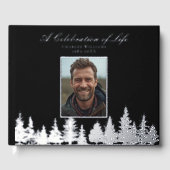 Forest Foil Funeral Gast Book Celebration of Life Gästebuch (Vorderseite)