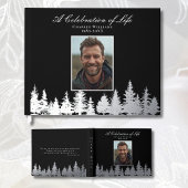 Forest Foil Funeral Gast Book Celebration of Life Gästebuch