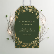 Forest Foliage Botanical Elegant Gold Moss Wedding
