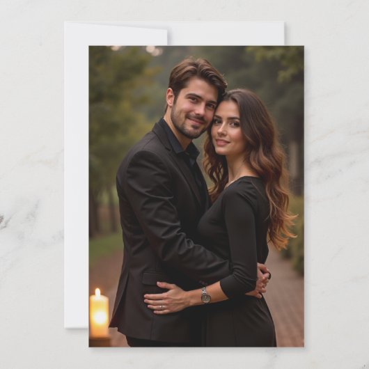 Forest Foliage Botanical Photo Wedding Save Date Einladung (Rückseite)