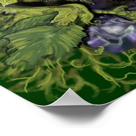 Forest Foliage~Dragon Art Print Poster (Ecke)