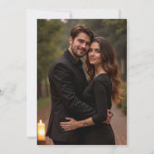 Forest Foliage Magical Photo Wedding Save Date Einladung (Rückseite)