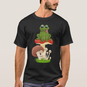 Forest Foraging Fungi Niedlich Frog Amphibien Tier T-Shirt
