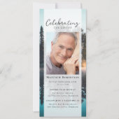 Forest Foto Beerdigung Digitale Einladung (Vorderseite)