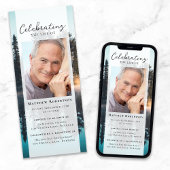 Forest Foto Beerdigung Digitale Einladung