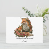 Forest Fox bestickt. Füchse sind der Beweis für di Einladung (Stehend Vorderseite)