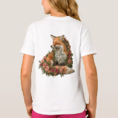Forest Fox besticktes Puzzle T-Shirt (Rückseite)