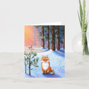 Forest Fox Christmas Creationarts Feiertagskarte