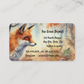 Forest Fox Creek Drywall Custom Business Card Visitenkarte (Vorderseite)