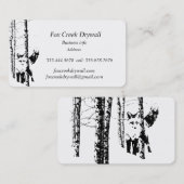 Forest Fox Creek Drywall Custom Business Card Visitenkarte (Vorne/Hinten)