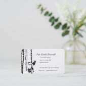 Forest Fox Creek Drywall Custom Business Card Visitenkarte (Stehend Vorderseite)