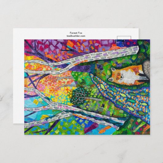 Forest Fox Postkarte (Vorne/Hinten)