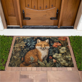Forest Fox William Morris Cottagecore Botanischer  Fußmatte