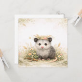 Forest friend woodland opossum  karte (Vorderseite/Rückseite Beispiel)