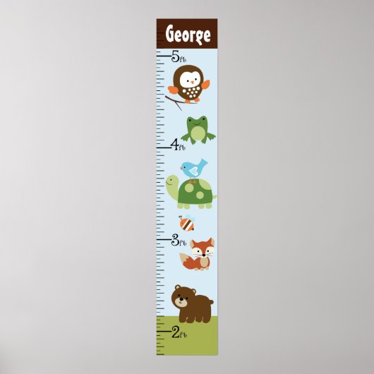 Forest Friends Animals Growth Chart Behalten auf 8 Poster (Vorne)