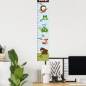 Forest Friends Animals Growth Chart Behalten auf 8 Poster (Heimbüro)