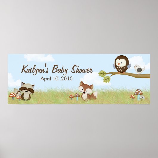 Forest Friends Baby Showbanner Poster (Vorne)