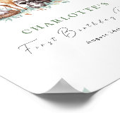 Forest Friends Begrüßungszeichen zum ersten Geburt Poster (Ecke)