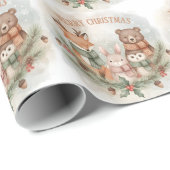 Forest Friends Cozy Christmas Wrap Geschenkpapier (Rolleneckpunkt)