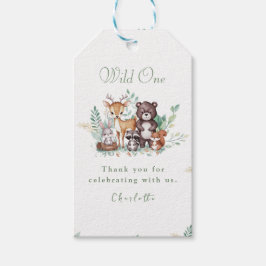 Forest Friends ersten Geburtstag danke Geschenkanhänger