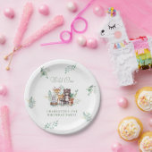 Forest Friends erster Geburtstag Pappteller (Party)