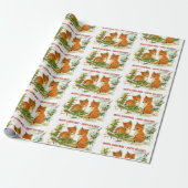 Forest Friends Fox Chickadee Geschenkpapier (Ungerollt)