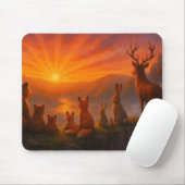 Forest Friends Sunrise Mouse Pad Mousepad (Mit Mouse)
